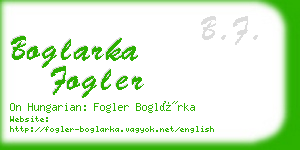 boglarka fogler business card